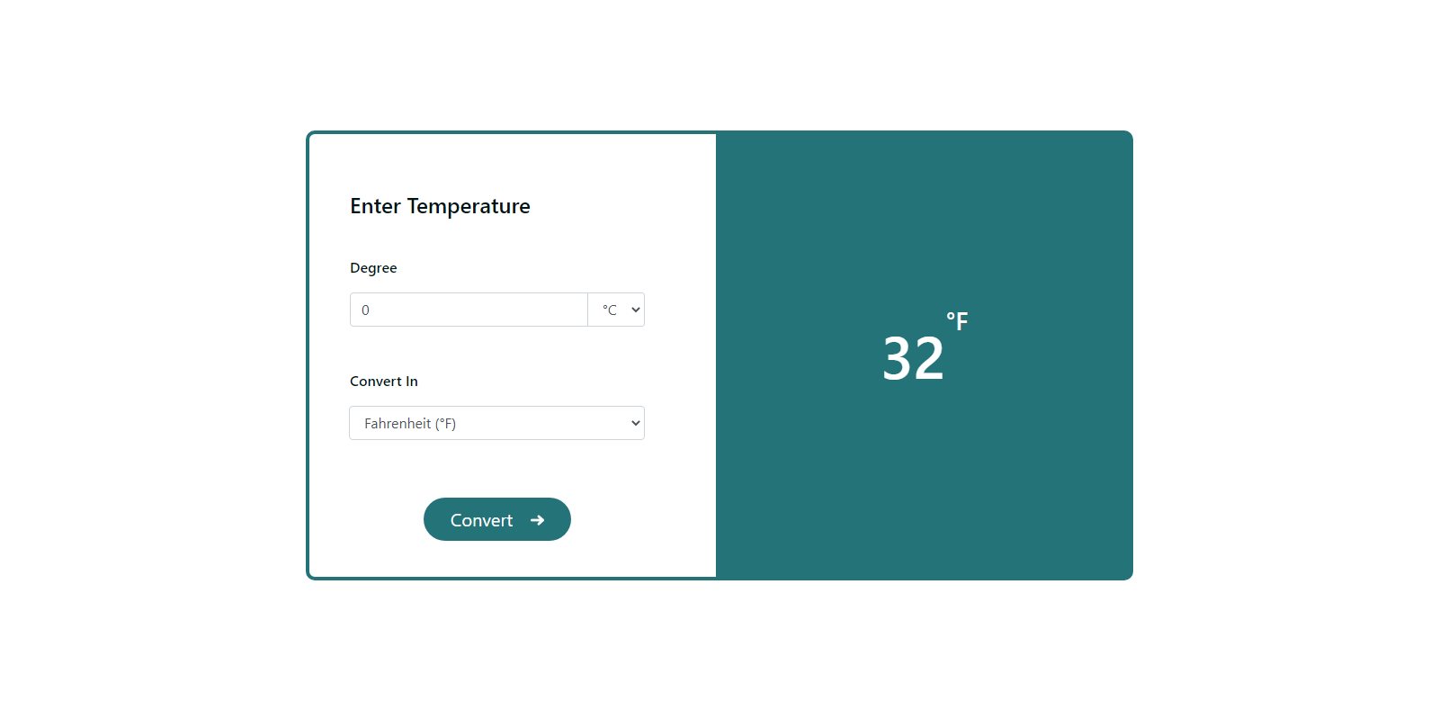 Temperature Convertor